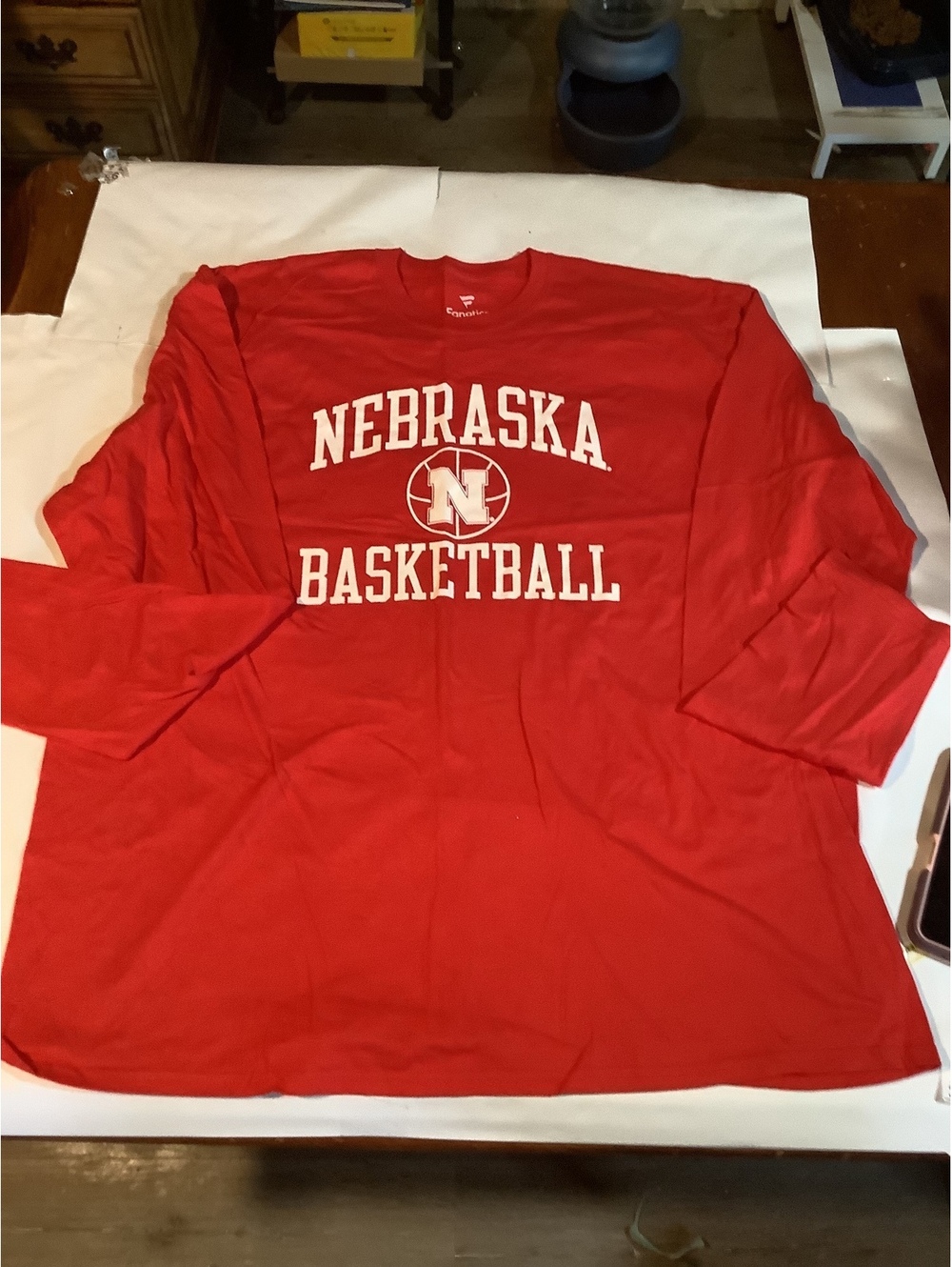 Fanatics Nebraska Basketball Long Sleeve T-Shirt 3XL Red